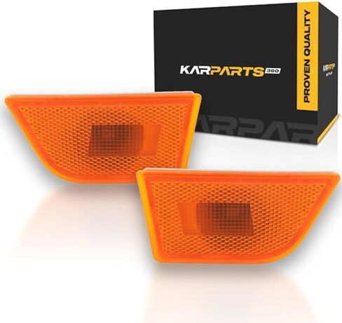 KarParts360 For Ford Maverick 2022 2023 2024 2025 Side Marker Light Front, Driver Side | Amber Lens | ABS Plastic Housing | Snap In | PMMA Plastic Lens | With Bulbs | For FO2550149 | NZ6Z13A565B in Kuwait