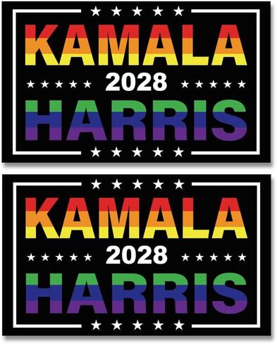 Kamala Harris 2028 President Campaign Car Magnet - 2 Pack 6X4 inch - Vinyl Magnet for Car Truck SUV, Mailboxes, or Any Other Magnetic Surfacet (Chroma) in Saudi Arabia