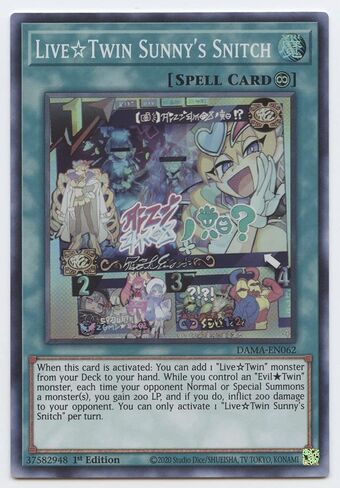 Live Twin Sunny's Snitch - DAMA-EN062 - Super Rare - 1st Edition in Saudi Arabia