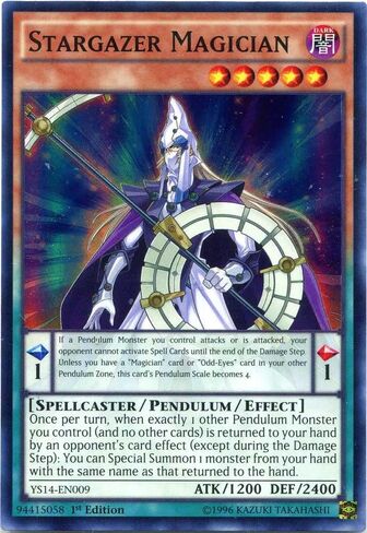 YU-GI-OH! - Stargazer Magician (YS14-EN009) - Super Starter - Space-Time Showdown - 1st Edition - Super Rare in Saudi Arabia