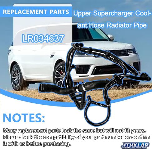 LR034637 Upper Supercharger Coolant Hose Radiator Pipe Compatible with 2014-2022 Land Rover Range Rover Sport, 2014-2016 LR4 HSE 3.0L - Replace LR034637 in Saudi Arabia