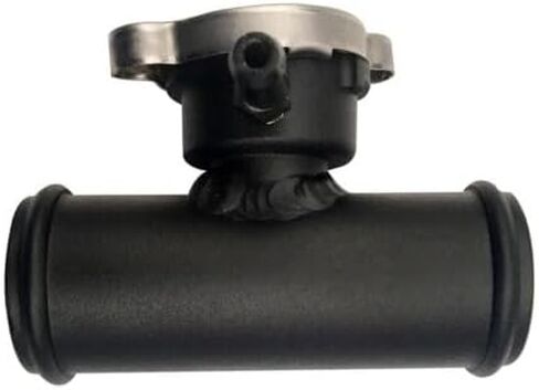 45mm 1-3/4" Aluminum Inline Filler Neck Universal Radiator Hose Pipe and Cap Black in Saudi Arabia