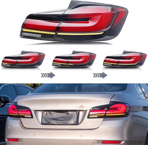 LED Tail Lights Assembly Compatible with BMW 5-Series F10 M5 2011-2016 Start-up Animation Sequential Turn Signal Rear Lamps Accessory in Saudi Arabia