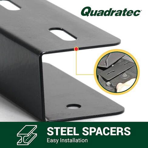 Quadratec Third Brake Light Riser Spacer Extension Kit - Fits Jeep Wrangler YJ TJ and Unlimited 1993-2006 - Adjustable for Bigger and Larger Tires - Lifts Above Spare Tire Mount in Saudi Arabia