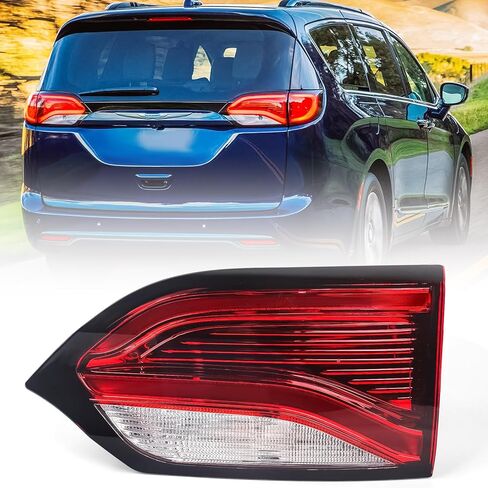 Huray Left Inner LED Tail Light Fit for Chrysler Pacifica 2017-2020 & Voyager 2020-2022 LH Taillight Tail lamp Rear Brake Lamp Assembly OE Style Replacement for 68228941AB (Driver Side) in Kuwait