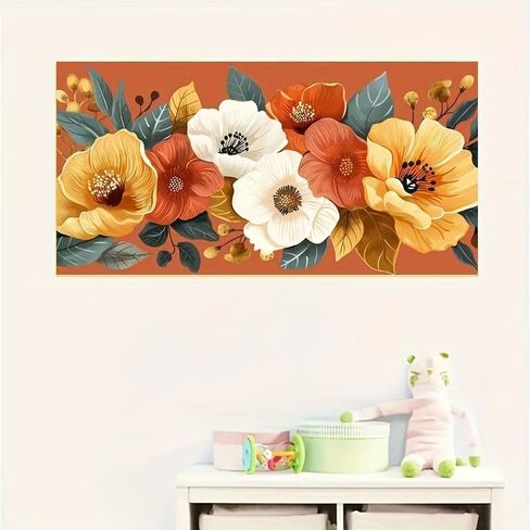 KTHOFCY 5D DIY Diamond Painting Kits for Adults, Elegant Floral Full Drill Embroidery Cross Stitch Crystal Rhinestone Paintings Pictures Arts Wall Decor Painting Dots Kits 15.7X27.5inch in Kuwait