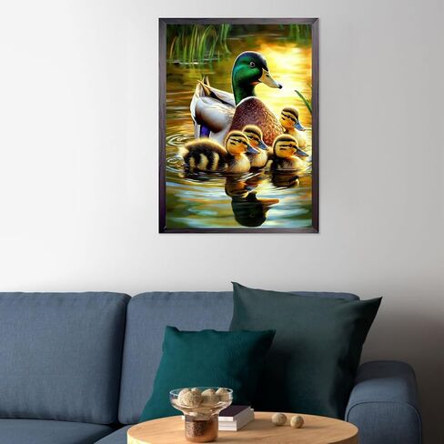 CEOVR Mallard Diamond Art Kits for Adults, Wild Duck Diamond Painting Dots Crystal 5D Full Drill DIY Animals Gem Art, Adult Beginner Crafts Kits, Wall Decor for Home Office 12x16in in Saudi Arabia