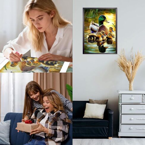 CEOVR Mallard Diamond Art Kits for Adults, Wild Duck Diamond Painting Dots Crystal 5D Full Drill DIY Animals Gem Art, Adult Beginner Crafts Kits, Wall Decor for Home Office 12x16in in Saudi Arabia