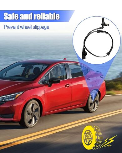 قطعتان من مستشعرات سرعة العجلات ABS متوافقة مع Nissan Versa 2012-2018 1.6L L4 Versa Note 2014-2019 L4 1.6L، استبدال أجهزة استشعار ABS للسائق الخلفي والراكب 47900-1HA0A 0265008312 ALS2244 in Kuwait