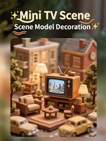 Mini Retro TV, Pixel Pocket Tiny TV, 2.4 Inch HD 480p with 8GB Storage, Support USB Upload Video, 180 Minutes of Battery Lifeg 1:12 Scale Classics for Dollhouse Miniature Scenes Gift (Retro Red) in Saudi Arabia