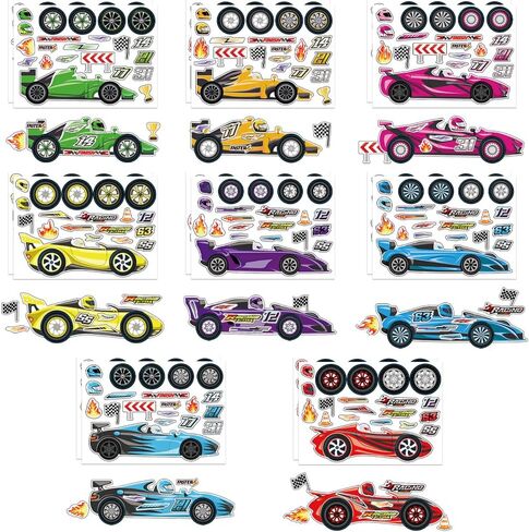 16 Sheets Cake Stickers, 8 Styles Make Your Own Cake Stickers for Party DIY Craft Projects, Ideal for Gift, Class Reward, Class Activities in Kuwait