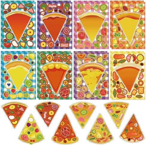 16 Sheets Cake Stickers, 8 Styles Make Your Own Cake Stickers for Party DIY Craft Projects, Ideal for Gift, Class Reward, Class Activities in Kuwait