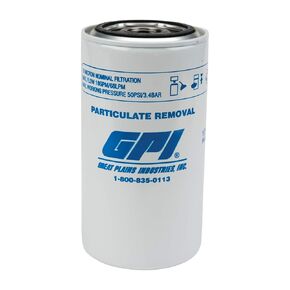 GPI P-18-10-1 Particulate Filter, 18 GPM (67L/min), 10 Micron, 1-12 UNF (GPI Genuine Accessory 129300-01) in Kuwait