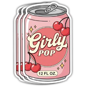 VOTANTA (3 Pcs, 3 inch) - Girly Pop Sticker, Coquette Girlie Pop Soda Can Stickers, I'm Literally Just A Girl Decals, Girly 2000s Y2K Decal Gifts Decoration for Laptops, Phones, Water Bottles in Saudi Arabia