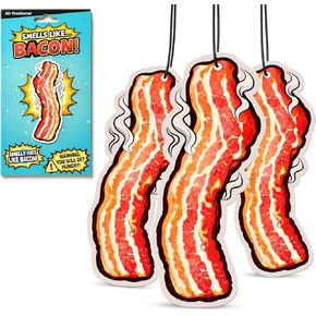 3PCS Bacon Car Air Freshener, Funny Scented Car Air Fresheners, Novelty Bacon Lovers Accessories, Fun Gifts for Adults and Men, Cool Hanging Ornament for Vehicle Interior, Unique Decor for Home Office in Saudi Arabia