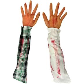 Halloween Blood Hands Decoration Haunted House Scary Fake Broken Severed Hand Body Prank Party Prop in Saudi Arabia