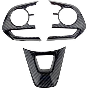 Interior Accessories Steering Wheel Button Frame Cover Trim For Toyota RAV4 2019-2025 Corolla Cross 2020-2025 (Carbon Fiber Pattern) in Saudi Arabia