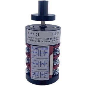 0-4 Positions HZ8B-20/5/3 Electrical Control 3 Layers 20A Changeover Rotary Cam Switch Interruptor Silver in Saudi Arabia