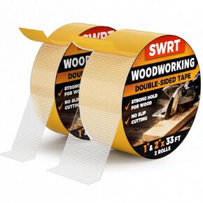 SWRT 1Inch/2Inch x 33FT Double Sided Fabric Tape Heavy Duty, Multifunctional Double Sided Tape Clear Fabric Tape for Clothes No Residue Strong Hold for Carpet, Cloth, Delicate Fabric, Outdoor and More in Saudi Arabia