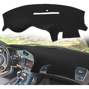 Dash Cover Mat Custom Fit for Chevy Chevrolet Corvette Without Head Up Display with Light Sensor,Dashboard Cover Cap Pad Carpet Protector (Black) F325A in Kuwait