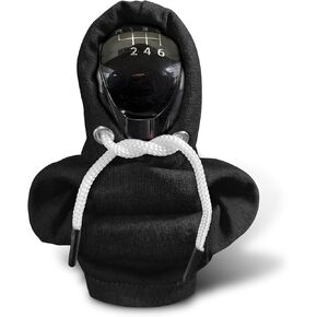 2PCS Gear Shift Hoodie, Gear Shift Cover, Mini Hoodie for Auto Shifter, Automotive Interior Accessories Fashionable Hoodie Gear Shift Knob Protector for SUV Sedan Truck (Black+Purple) in Kuwait