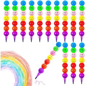 30 Pack Mini Stacking Crayons, Rainbow Stackable Crayons Party Favors for Artist, Cute 7 Colors in One Art Supplies for Coloring Drawing Birthday Goodie Bags in Saudi Arabia