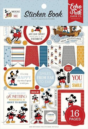 Echo Park Paper Co. Mouse and Me Sticker Book, 4.5" x 9.5", 16 Pages in Kuwait