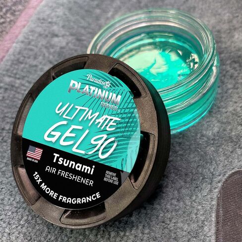 Paradise Air Platinum Series Ultimate Gel 90 Air Freshener, Net Weight 30g, Tsunami (Single) in Kuwait