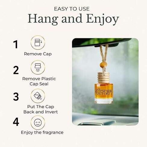 Forest Woods Car Perfume Car Air Freshener 30-Day Luxury Essential Oil Cologne Scent Gift Set for Men & Women, Pine & Cedar Long-Lasting Truck SUV Diffuser in Saudi Arabia