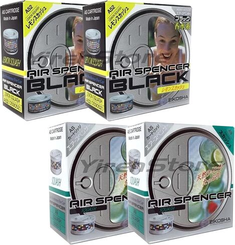 Air Spencer 2X Lemon Squash (A52) and 2X Squash scent (A9), Heavy Duty, Last Long, JDM Japan Car Air Freshener in Saudi Arabia