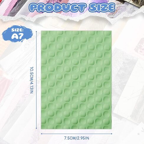 208 Sheets A7 Scrapbook Paper Kit, 12 Colors Mixed Textured Paper and Mesh Fabric Assorted Set, Junk Journal Supplies for DIY Crafts, Bullet Journal, Card Making, Scrapbooking in Kuwait