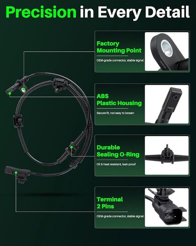 Carbhub ABS Wheel Speed Sensor 4Pcs Compatible with Chevy 2011-2014 Cruze, Buick 2012-2017 Verano Sedan, Chevrolet 2011-2015 Volt Front Rear & Left Right ABS Sensor in Kuwait