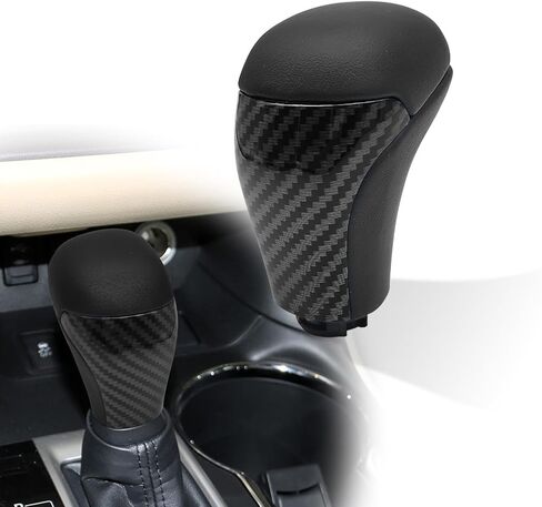 Gear Shift Knob Compatible with Toyota Highlander 2014-2019 Tacoma 2016-2021 Land Cruiser 2015-2020 Fortuer 2016-2022 Shifter Knob Handle Black Leather Carbon Fiber Pattern in Saudi Arabia