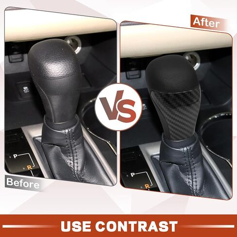 Gear Shift Knob Compatible with Toyota Highlander 2014-2019 Tacoma 2016-2021 Land Cruiser 2015-2020 Fortuer 2016-2022 Shifter Knob Handle Black Leather Carbon Fiber Pattern in Saudi Arabia