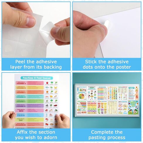 gisgfim 12 Pcs Healthy Food Chart Posters For Kids (10x14) Educational Vitamins Mineral Nutrition Food List Meal Planner Diet Poster For Back to School Room Kitchen Office Nurse Clinic Decor in Kuwait