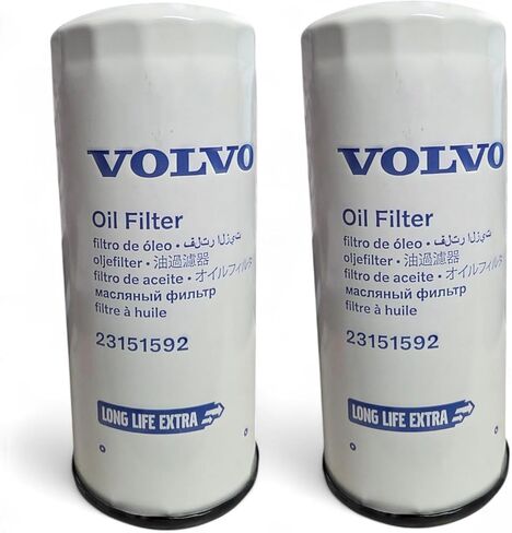Oil Filter 2 Pack Compatible with Volvo 23151592 – Made in Germany – For Volvo Diesel Engines in Kuwait