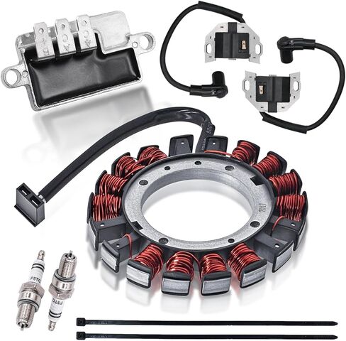 59031-7017 الجزء الثابت لملف الشحن متوافق مع محركات Kawasaki FS600V FS730V FR541V FR600V FR651V FR691V FR730V FS481V FS541V FS651V FS691V FX481V FX541V FX600V مع 21066-7017 منظم الجهد in Saudi Arabia