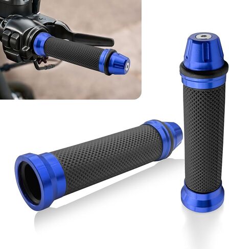 2PCS 7/8" Motorcycle Grips, Dirt Bike Grip, Universal Handlebar Grips Soft Rubber Motorcycle Grip 22mm 24mm for Motocross ATV (Orange) in Saudi Arabia