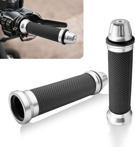 2PCS 7/8" Motorcycle Grips, Dirt Bike Grip, Universal Handlebar Grips Soft Rubber Motorcycle Grip 22mm 24mm for Motocross ATV (Orange) in Saudi Arabia