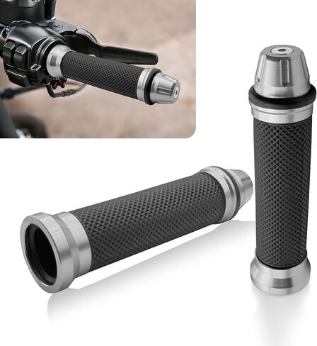 2PCS 7/8" Motorcycle Grips, Dirt Bike Grip, Universal Handlebar Grips Soft Rubber Motorcycle Grip 22mm 24mm for Motocross ATV (Orange) in Saudi Arabia