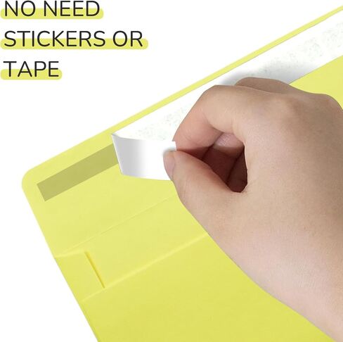 VANRA #10 Envelopes 50 Pack - 4.125 x 9.5 Self Seal Business Envelopes for Letters Invoices Checks Statements Mailing (Lemon Yellow) in Saudi Arabia