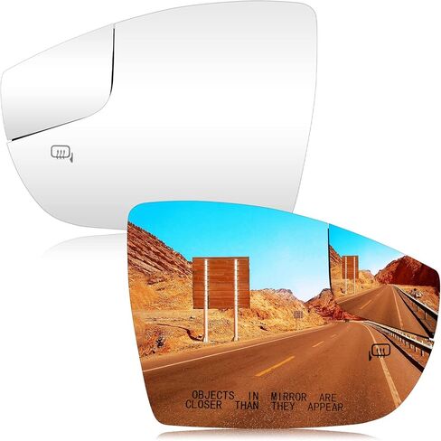 مرآة محدبة ساخنة من الجانب الأيسر والأيمن متوافقة مع Ford Focus 2012 2013 2014 2015 2016 2017 2018 لاستبدال CM5Z-17K707-H، CM5Z-17K707-G زوج واحد in Kuwait