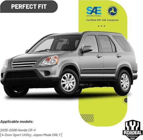 مجموعة المصابيح الأمامية لسيارة Honda CR-V 2005 2006 استبدال المصابيح الأمامية الهالوجين الرياضية ذات 4 أبواب، شعاع عالٍ/منخفض مع لمبات، جانب السائق والراكب in Kuwait