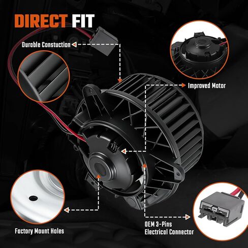 700315 مروحة محرك منفاخ تيار متردد متوافقة مع دودج دارت 2013-2016 مجموعة محرك منفاخ HVAC لاستبدال 68225055AB 76971 2311894 68163782AA PM4050 in Kuwait