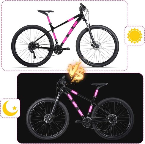 12PCS Pink Reflective Helmet Tape, Pink Reflective Motorcycle Helmet Decals Night Visibility Reflectiv Safety Decals Motorcycle Helmets Stickers for Motorcycles Scooters Bike Helmets in Kuwait