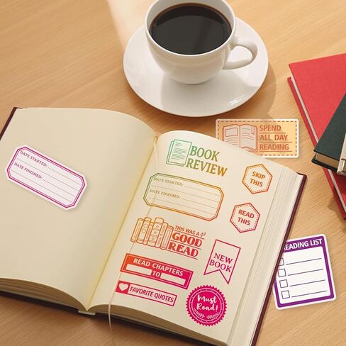 Book Reading Label Clear Stamps Mini Art Label Silicone Clear Stamp Reading Seals for DIY Scrapbooking Journals Decorative Cards Making Photo Album in Kuwait