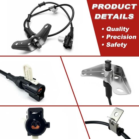ABS Wheel Speed Sensor 1Pc: Front Left Compatible with 2007 E-150 V8 4.6L/5.4L, 2005-2007 E-250 V8 4.6L/5.4L, 2005-2007 E-350 Super Duty V8 5.4L/6.0L V10 6.8L, See Fitment in Saudi Arabia