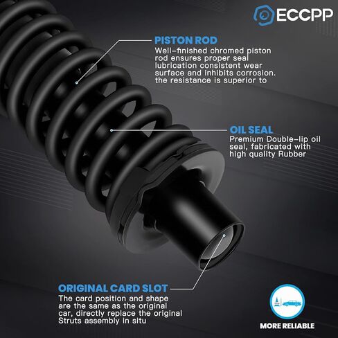 ECCPP Complete Struts Front and Rear Pair Strut Spring Assembly Shock Absorber for 2007-2011 for Dodge Nitro(Gas Only),2002-2012 for Jeep Liberty(No Diesel Models) Set of 4 in Kuwait