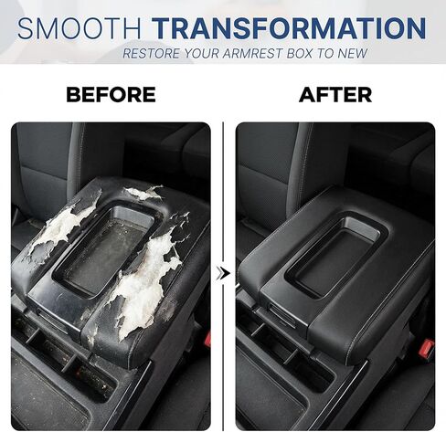 Center Console Lid Compatible with Chevy Silverado 1500 2500HD 3500HD 2014-2018, GMC Sierra 1500 2500HD 3500HD, Replacement for 22881398, Front Armrest Cover with Liner Mat Black in Saudi Arabia