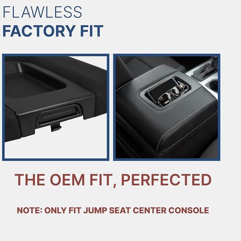 Center Console Lid Compatible with Chevy Silverado 1500 2500HD 3500HD 2014-2018, GMC Sierra 1500 2500HD 3500HD, Replacement for 22881398, Front Armrest Cover with Liner Mat Black in Saudi Arabia
